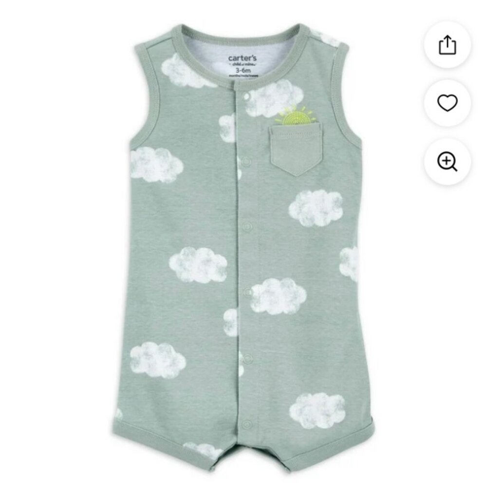 Carter's Child of Mine Baby Short Sleeve Romper